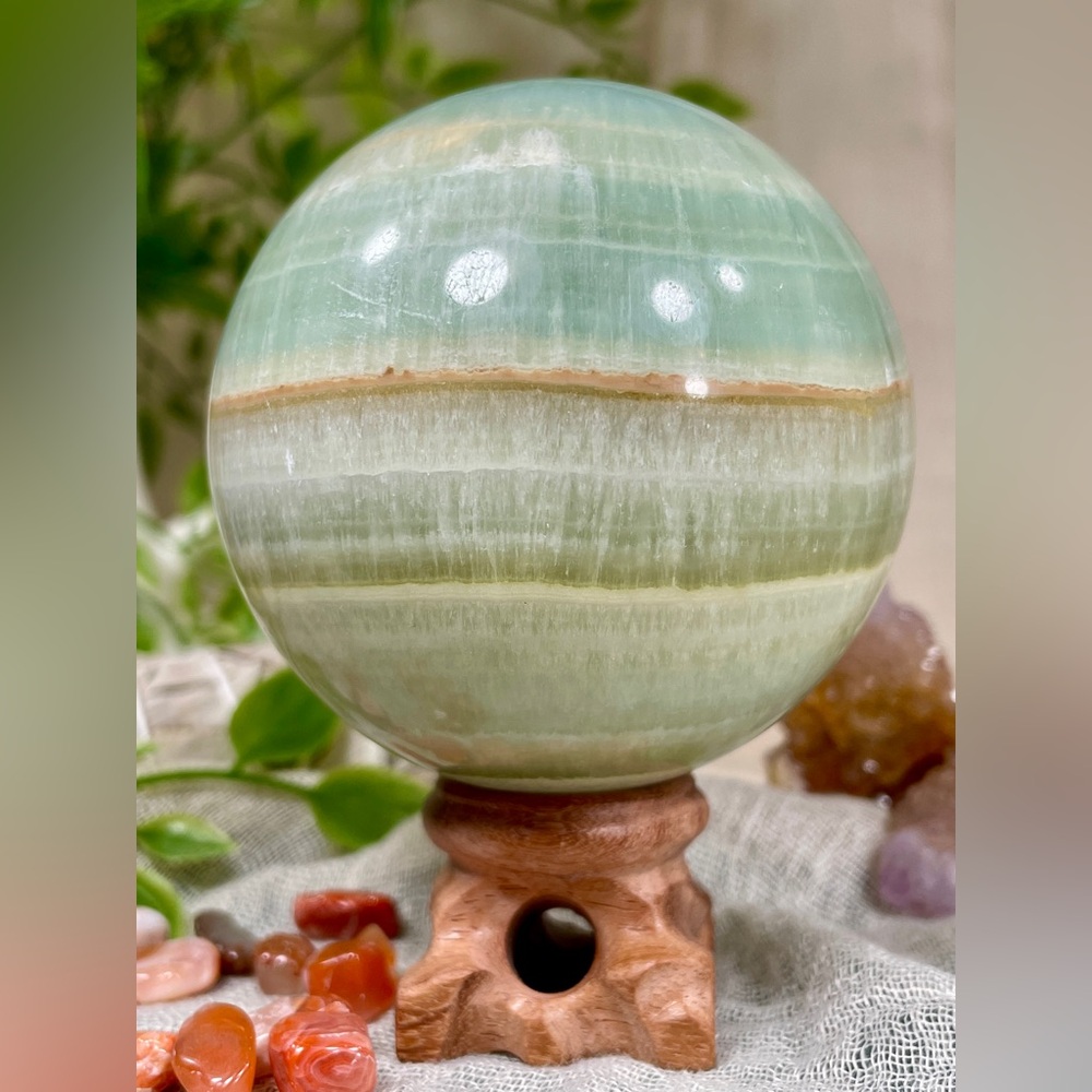 2544 Banded Calcite Crystal Sphere